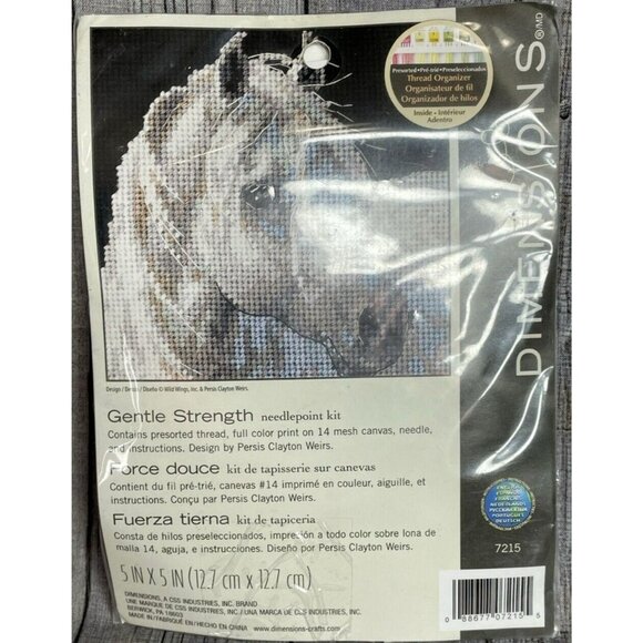 New Needlepoint Mini Kit Dimensions Gentle Strength Noble Horse Portrait #7215 - Picture 2 of 5